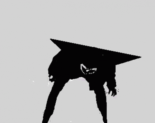 Person with Skull on Shirt Silhouette