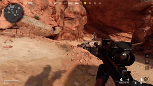 Person With Sniper Rifle Number 4 Scope GIF