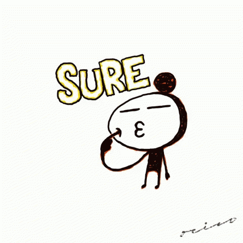 Person With Sure Text GIF