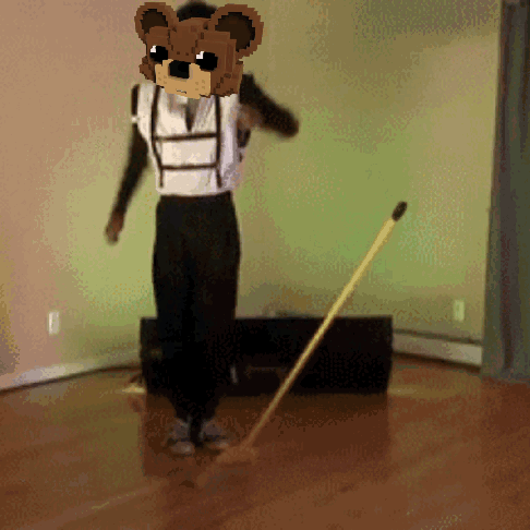 Person with Teddy Bear Mask