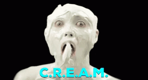 Person With Whipped Cream On Face Saying Cream GIF