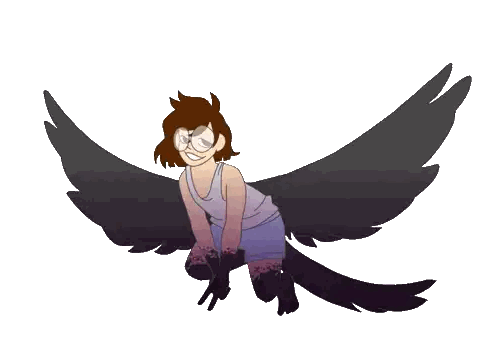 Person with Wings Drawing