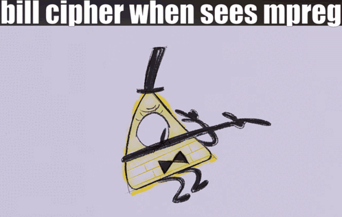 Person Writing Bill Cipher Mpreg GIF