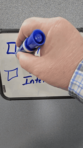 Person Writing On Whiteboard Saying Inter GIF