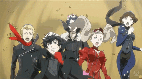 Persona 5 Characters Running Away GIF