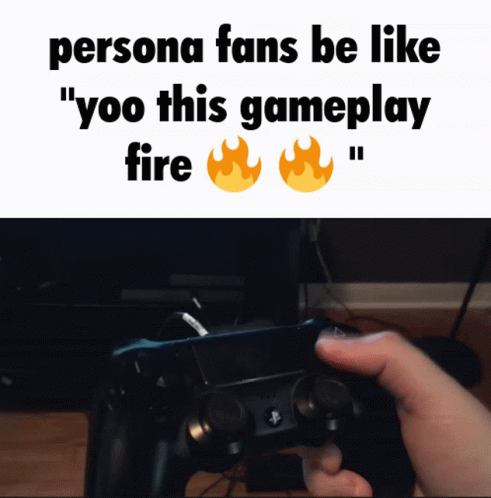 Persona Fans Be Like Yoo This Gameplay Fire Holding Controller GIF