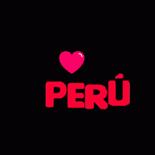 Peru Map With Heart and Name