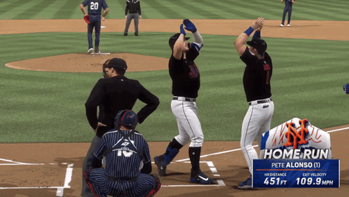 Pete Alonso Home Run in Video Game