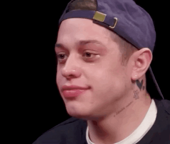 Pete Davidson Trying Not To Laugh GIF