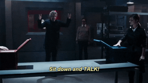 Peter Capaldi Sit Down And Talk GIF
