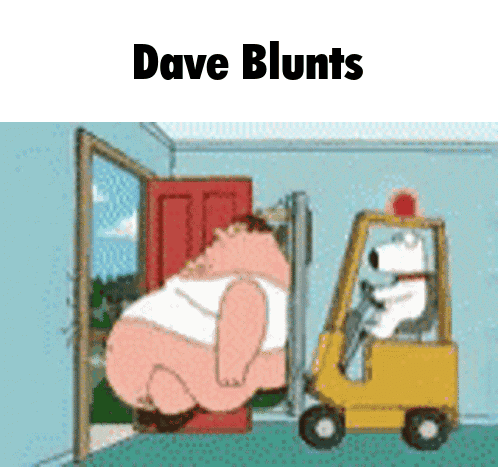 Peter Griffin And Forklift Saying Dave Blunts GIF