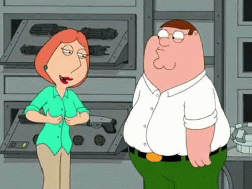 Peter Griffin And Lois Griffin From Family Guy GIF