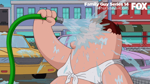 Peter Griffin Drinking From A Fire Hose GIF