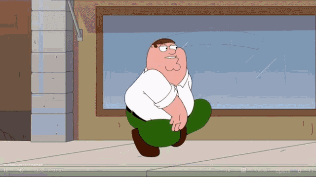 Peter Griffin Family Guy Skipping Walking Weird GIF