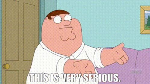 Peter Griffin From Family Guy Is Sitting On A Couch Pointing At Something . GIF