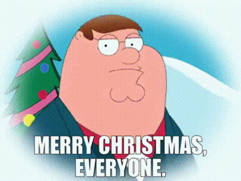 Peter Griffin Holding Christmas Tree Merry Christmas