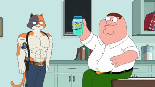 Peter Griffin Holds Up A Can Of Swig Lemonade GIF