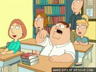 Peter Griffin In Classroom With Other People GIF