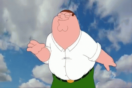 Peter Griffin in Front of Cloudy Sky