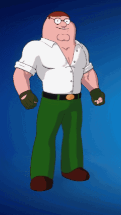 Peter Griffin in Green Pants and White Shirt