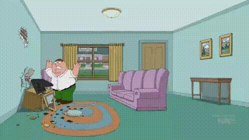 Peter Griffin in Living Room