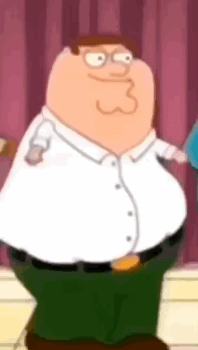 Peter Griffin in White Shirt and Green Pants