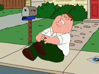 Peter Griffin Lying On Sidewalk Next To Mailbox GIF