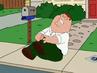 Peter Griffin Meme Holding Painful Knee GIF