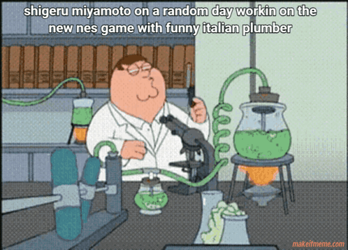 Peter Griffin Microscope Shigeru Miyamoto Random Day Workin GIF