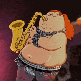 Peter Griffin Playing Saxophone