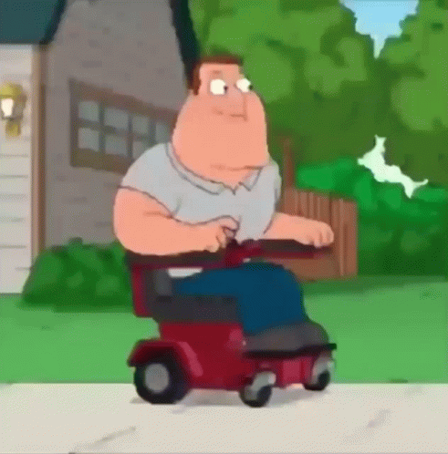 Peter Griffin Riding Mobility Scooter