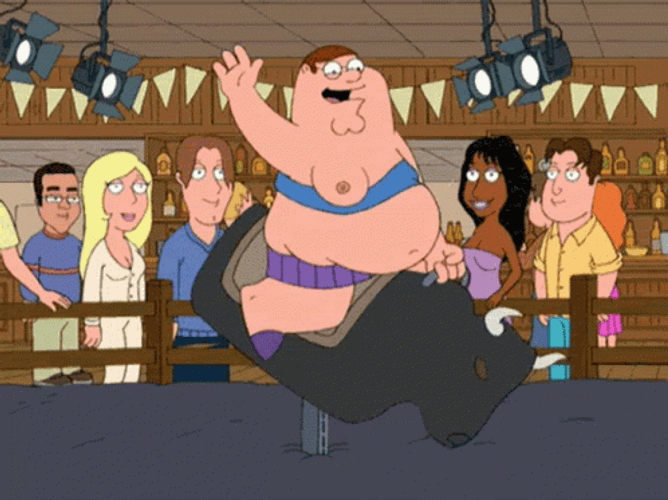 Peter Griffin Riding The Bull Challenge GIF