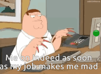 Peter Griffin Sitting at Desk with Long Nails
