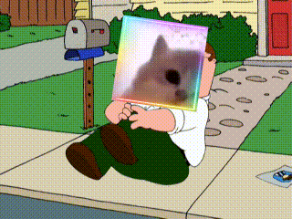Peter Griffin Sitting Holding Dog Picture