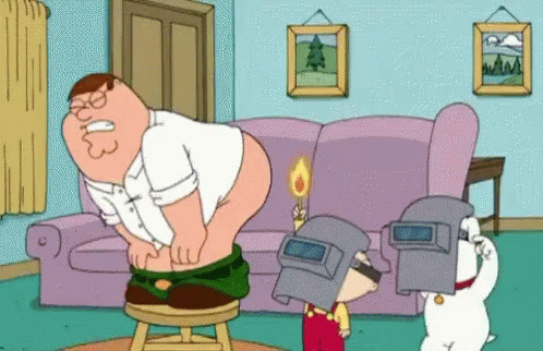 Peter Griffin Sitting on Stool
