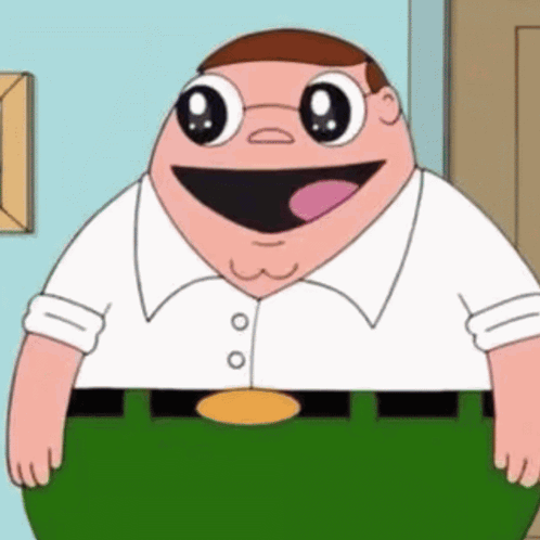 Peter Griffin Smiling With Tongue Out GIF