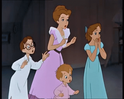 Peter Pan Cartoon Darling Family Meme GIF