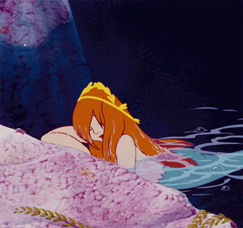 Peter Pan Mermaid Hands On Chin GIF
