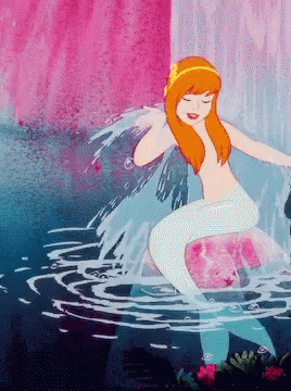 Peter Pan Mermaid Waterfalls GIF