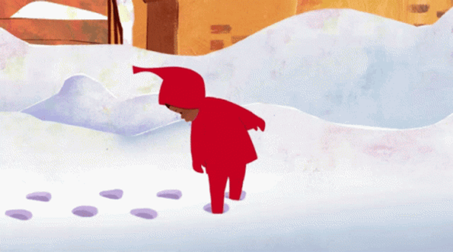 Peter Walking On Snow Day GIF