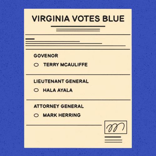 Petersburg County Votes Blue Sign in Grassy Field