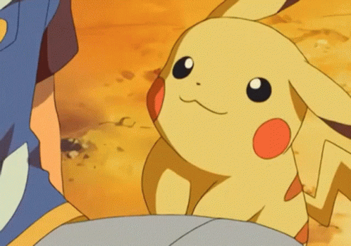 Petting Adorable Pikachu GIF