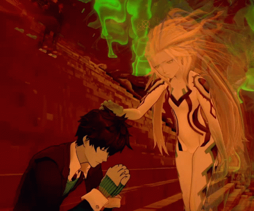 Petting The Animated Man GIF