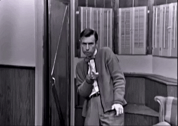Pew Pew Fred Rogers GIF