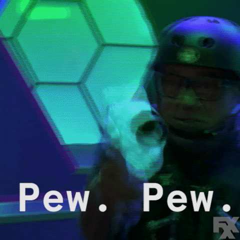 Pew Pew Man In Complete Gear GIF