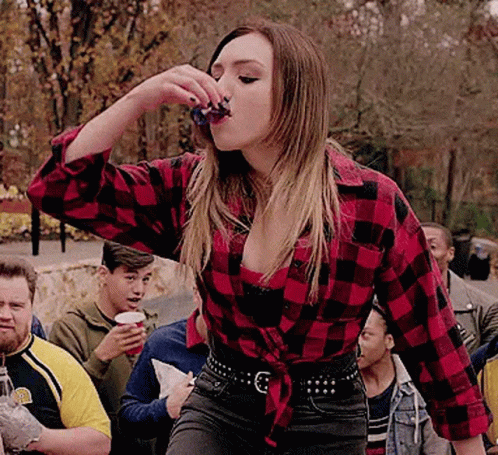 Peyton List Tory Nichols Drinking Vodka Shot GIF