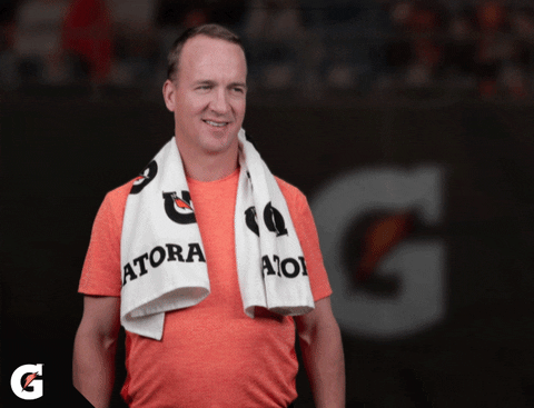 Peyton Manning Awww Shucks GIF