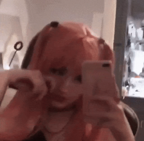 Pfp Pink Haired Girl With Gun GIF