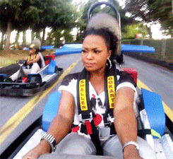 Phaedra Screaming While Driving GIF