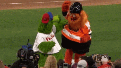 Phanatic Green And Orange Mascot GIF